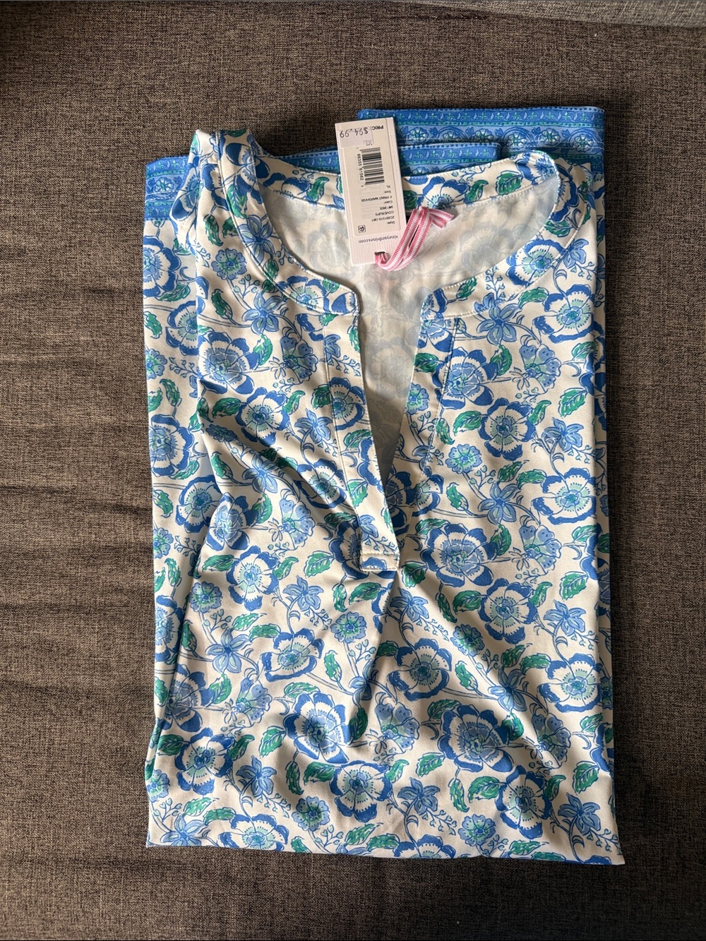 Vineyard Vines Sleeveless Blue Floral  dress - Picture 3 of 3